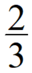 \frac{2}{3}